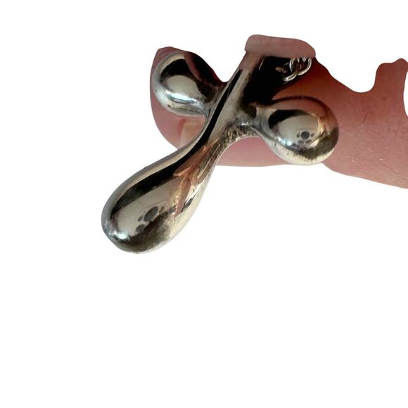 Tiffany and Co Elsa Peretti Cross Pendant Necklace in Sterling Silver (16") - Picture 8 of 16